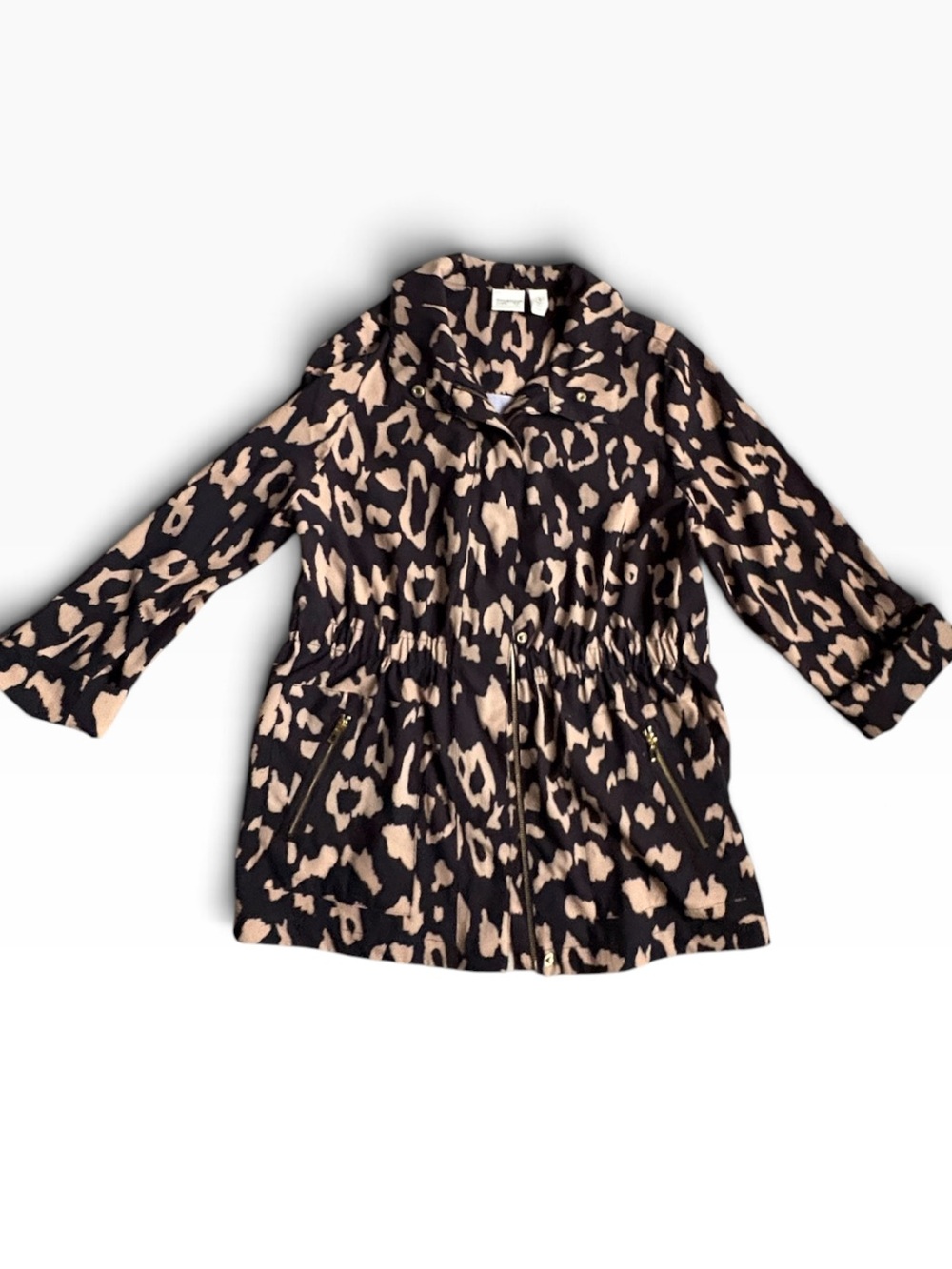 Women’s Leopard Jacket in Black & Tan
